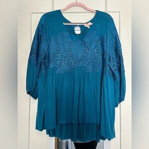 Deletta Lace Tunic Top XL